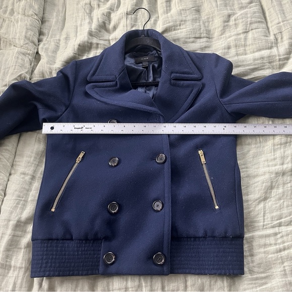 J. Crew Navy Pea Coat with Gold Accents - Picture 4 of 5